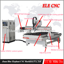 ELE 1325 cnc wood router atc servo/Automatic Tool Change Spindle machine